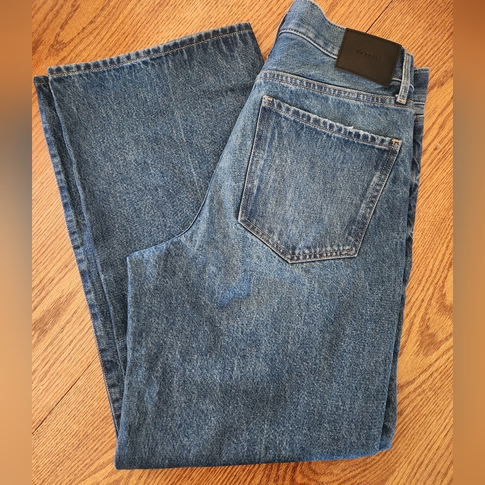 Express High Rise Wide Leg Jeans Women's Size 10 Reg